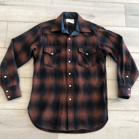 Pendleton 100% Virgin Wool Vintage Button-Up Long Sleeve Shirt - Picture 1 of 7
